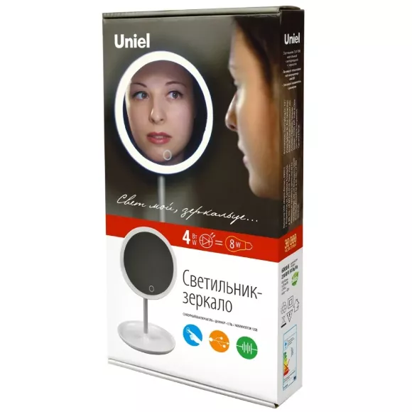 Зеркало с подсветкой (UL-00002758) Uniel TLD-590 White/LED/80Lm/6000K/Dimmer, Холодный белый, Современный Зеркало с подсветкой (UL-00002758) Uniel TLD-590 White/LED/80Lm/6000K/Dimmer, Холодный белый, Современный
