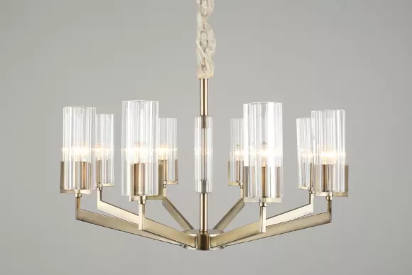 Подвесная люстра Omnilux Ledro OML-69903-08, Бронза, Прозрачный, Металл, декоративные элементы крупным планом Подвесная люстра Omnilux Ledro OML-69903-08, Бронза, Прозрачный, Металл, декоративные элементы крупным планом