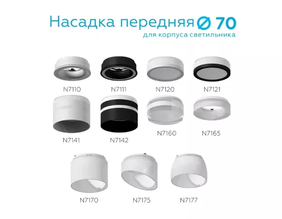Насадка передняя Ambrella Light DIY Spot N7175, Белый, Акрил, Современный стиль Насадка передняя Ambrella Light DIY Spot N7175, Белый, Акрил, Современный стиль