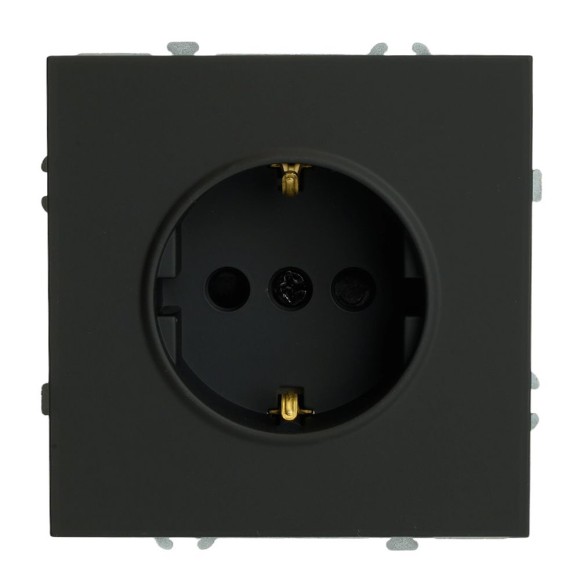 Розетка 1-местная с/з с защитной шторкой Stekker Эмили RST16-5110-05ZK 50251