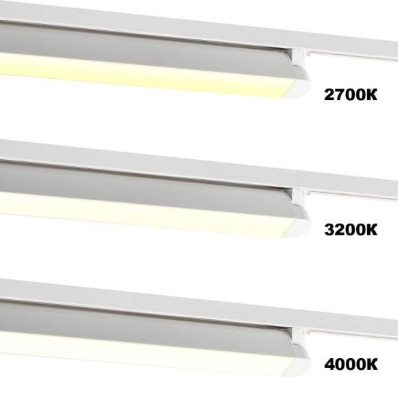 Трековый однофазный двухжильный светильник с переключателем цветовой температуры Novotech Port Iter 359793