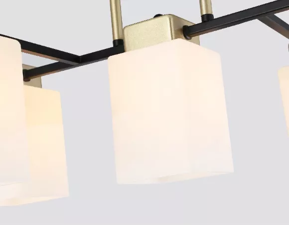 Потолочная люстра Ambrella Light Loft Traditional TR303048, Черный, Белый, Металл, вид снизу Потолочная люстра Ambrella Light Loft Traditional TR303048, Черный, Белый, Металл, вид снизу