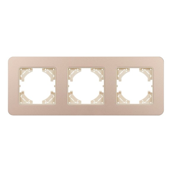 Рамка на 3 поста алюминиевая Arlight FRM-AKIRY-SFAL-3-GD 049742