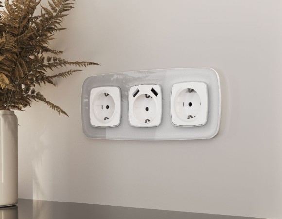 Рамка двухместная Ambrella Volt Radian OF320402