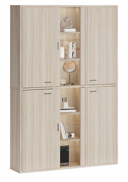 Шкаф-витрина Домино СУ(ш3в2)+4ФГ+2ФС MER_SUsh3v2-4FG-2FS-K-karamel