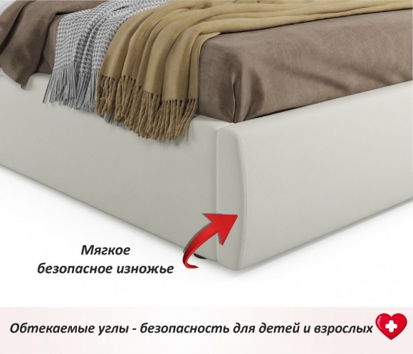Кровать двуспальная Стефани с матрасом PROMO B COCOS 2000x1800 NMB_TE-00002584