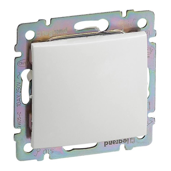 Выключатель кнопочный одноклавишный Legrand Valena белый 774411