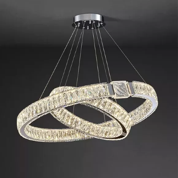Подвесная люстра Delight Collection D8010P/2R/D800+600 silver Подвесная люстра Delight Collection D8010P/2R/D800+600 silver
