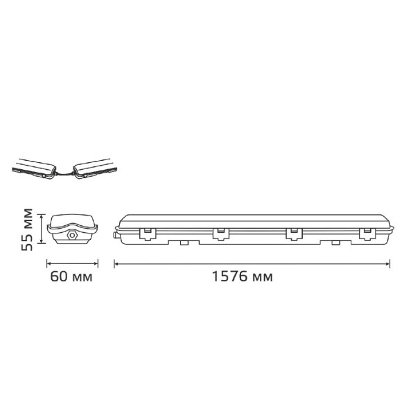 Линейный потолочный светильник Gauss СПП 909437115