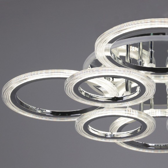 Потолочная светодиодная люстра с пультом управления Reluce 09812-3.3-4+4D CR (RGB)