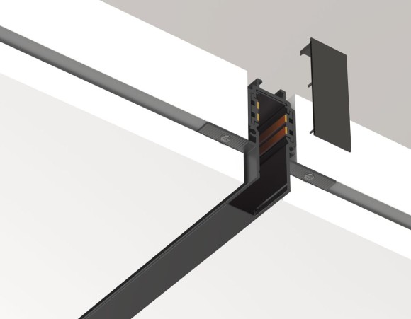 Шинопровод низковольтный встраиваемый с торц. Заглушк. 2шт Ambrella Light Track System GL1922