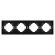 Рамка пластиковая на 4 поста Arlight FRM-TENDO-PL-4-BK 053848