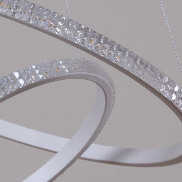 Подвесная светодиодная люстра с пультом управления Reluce 06315-3.9-02 WH