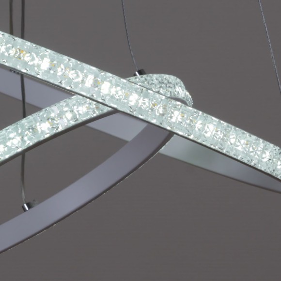 Подвесная светодиодная люстра с пультом управления Reluce 06315-3.9-02 WH