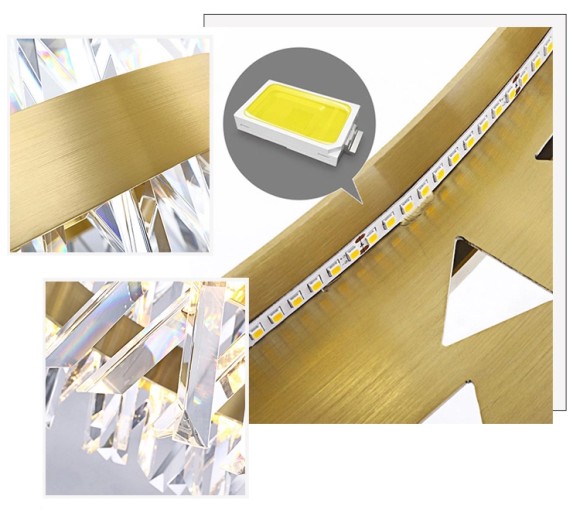 Подвесная светодиодная люстра Delight Collection Akasha II 9967P/R/D800 gold