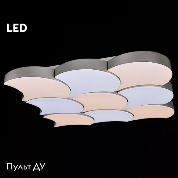 Потолочная люстра Reluce 01218-0.3-09LED, Серебро, Белый, Металл Потолочная люстра Reluce 01218-0.3-09LED, Серебро, Белый, Металл