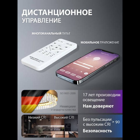 Подвесная светодиодная люстра с пультом управления Natali Kovaltseva 8315 INNOVATION STYLE 83157