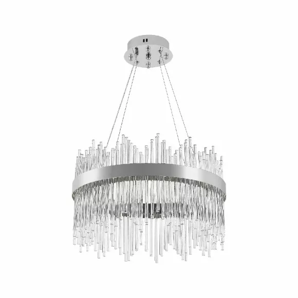 Подвесная люстра Natali Kovaltseva INNOVATION STYLE 83157, Хром, Прозрачный, От теплого до холодного