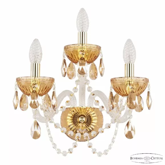 Бра Bohemia Ivele Crystal 5402B/2+1/165 G Amber/M-1G K721 Бра Bohemia Ivele Crystal 5402B/2+1/165 G Amber/M-1G K721