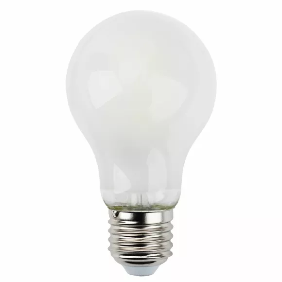 Лампа светодиодная филаментная Эра F-LED F-LED A60-7W-840-E27 frost 7Вт груша матовая Б0035032, Нейтральный белый, Россия