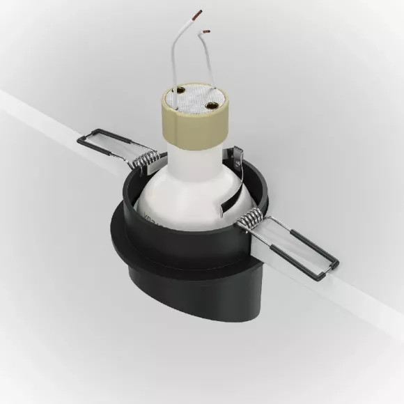 Встраиваемый светильник Maytoni Technical Lipari DL044-01-GU10-B, Черный, Золото, Алюминий