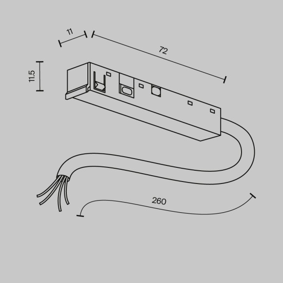 Ввод питания Exility X Maytoni TRA239B-42B