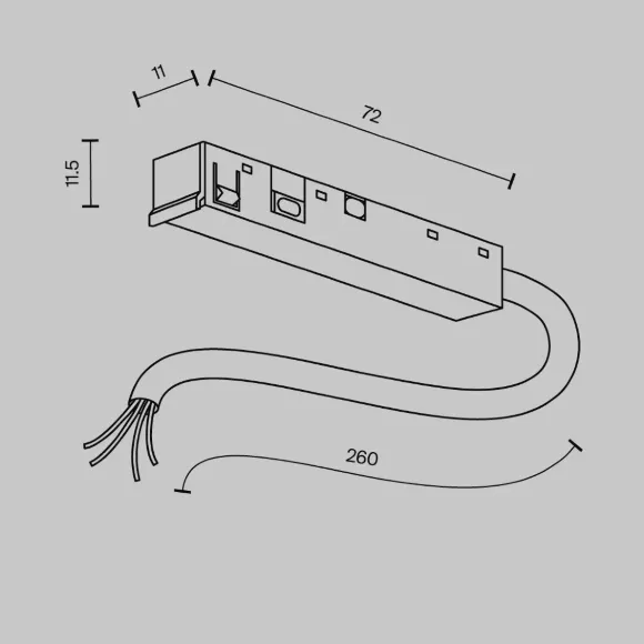 Ввод питания Exility X Maytoni TRA239B-42B, Черный, Алюминий Ввод питания Exility X Maytoni TRA239B-42B, Черный, Алюминий