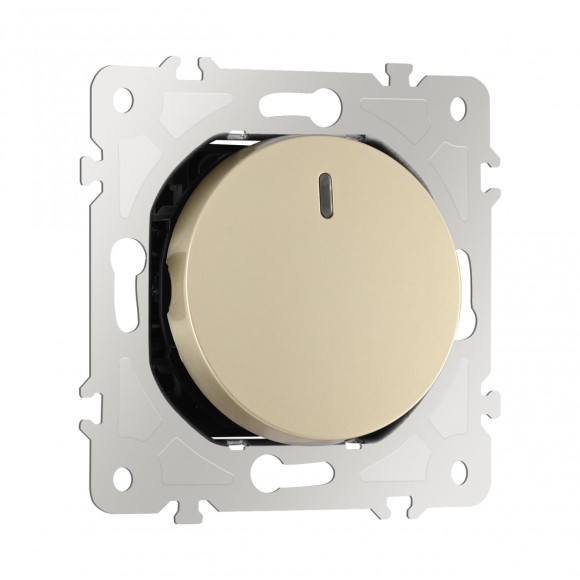 Выключатель одноклавишный проходной Arte Milano 202.33-1.shampan