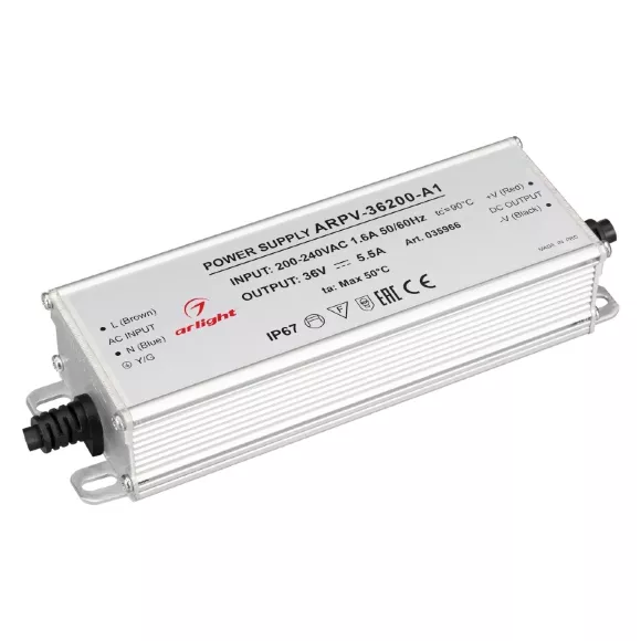 Блок питания Arlight ARPV-36200-A1 (36V, 5.55A, 200W) 035966 Блок питания Arlight ARPV-36200-A1 (36V, 5.55A, 200W) 035966