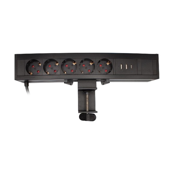 Блок розеток (5 секции 2 USB + 1 type-C беспроводная зарядка) Mebax 00-00002875