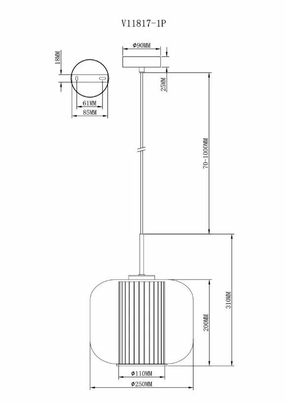 Подвесной светильник Moderli Ember V11817-1P, Современный, Белый