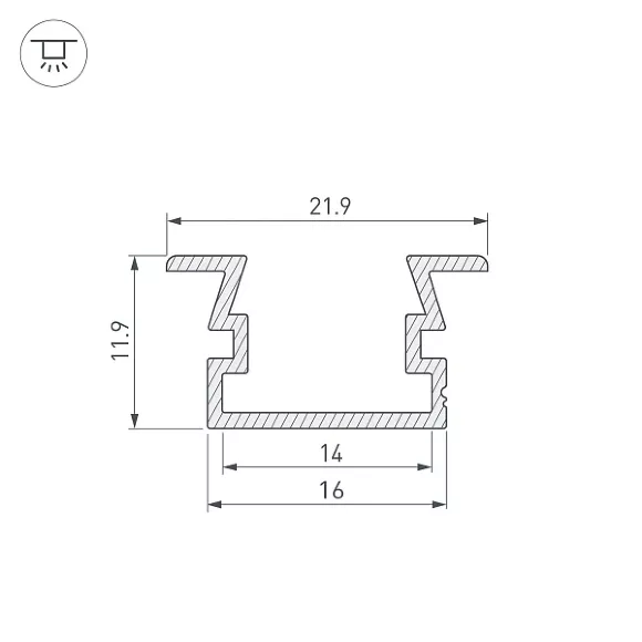 Профиль Arlight PDS-FS-2000 ANOD BLACK 040734 Профиль Arlight PDS-FS-2000 ANOD BLACK 040734