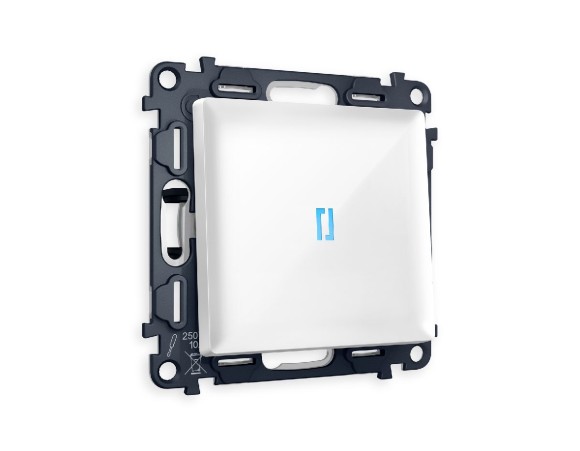 Комплект механизма 1-кл проходного выключателя с подсветкой Ambrella Volt Alfa MA102040