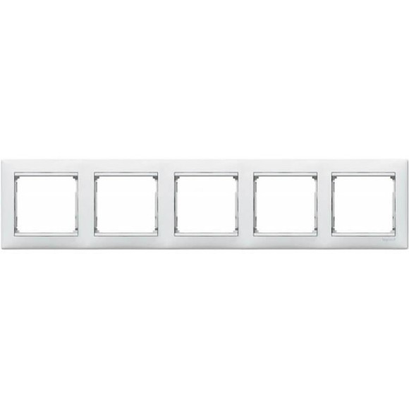 Рамка 5-постовая Legrand Valena белая 774455