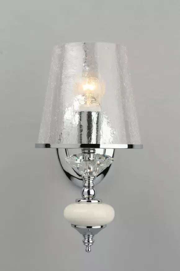 Бра Omnilux OML-84601-01, Хром, Прозрачный, Металл, крупный план Бра Omnilux OML-84601-01, Хром, Прозрачный, Металл, крупный план