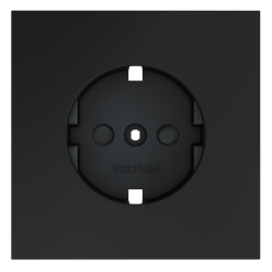 Накладка для розетки с заземлением и защитными шторками Voltum S70 (графит) VLS000707