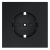 Накладка для розетки с заземлением и защитными шторками Voltum S70 (графит) VLS000707