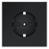 Накладка для розетки с заземлением и защитными шторками Voltum S70 (графит) VLS000707