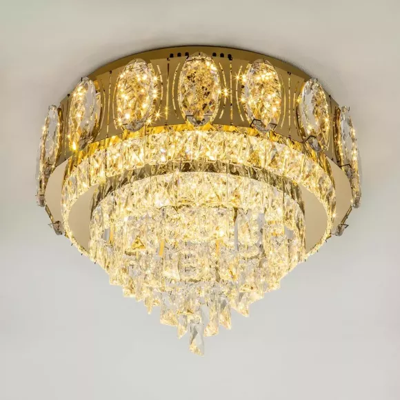 Потолочная люстра LED4U L9438-500 GD с УД, 3300, 5000, От теплого до холодного