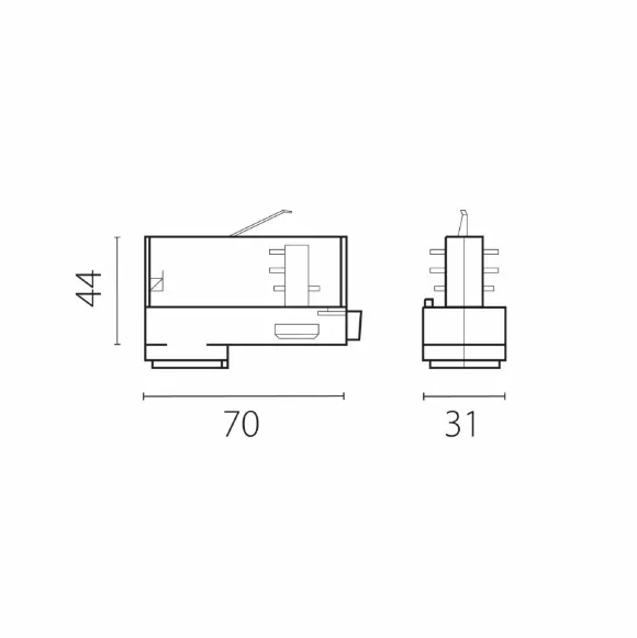 Адаптер для светильника к треку 5030xx-R/5040xx-(F)/(R) Lightstar Quattro 594006-403 Адаптер для светильника к треку 5030xx-R/5040xx-(F)/(R) Lightstar Quattro 594006-403