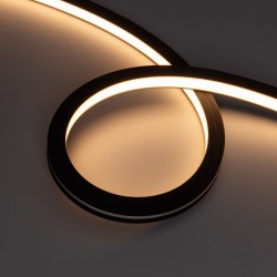 Светодиодная герметичная лента Arlight NOVA-TOP-BLACK-A120-16x15mm 24V Warm2700 (10 W/m, IP67, 2835, 5m, wire x2) 049080