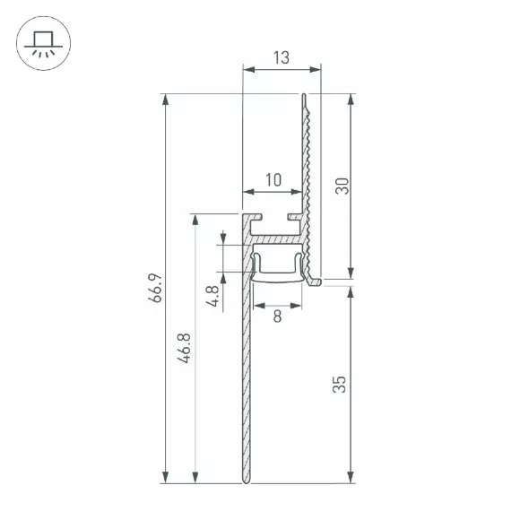 Профиль Arlight PLINTUS-FANTOM-H35-2000 BLACK 043665 Профиль Arlight PLINTUS-FANTOM-H35-2000 BLACK 043665