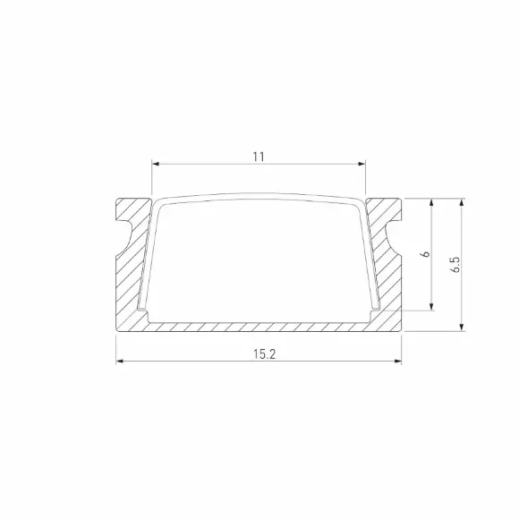Накладной алюминиевый профиль для светодиодной ленты Elektrostandard LL-2-ALP006 4690389170447