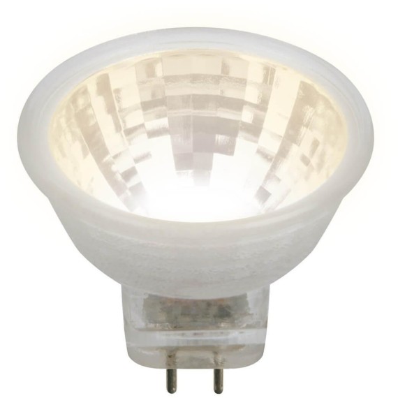 Лампа светодиодная (UL-00001702) Uniel GU4 3W 3000K прозрачная LED-MR11-3W/WW/GU4/220V GLZ21TR