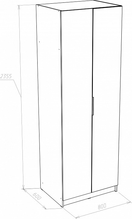 Шкаф платяной Венеция 800 NKM_72040084