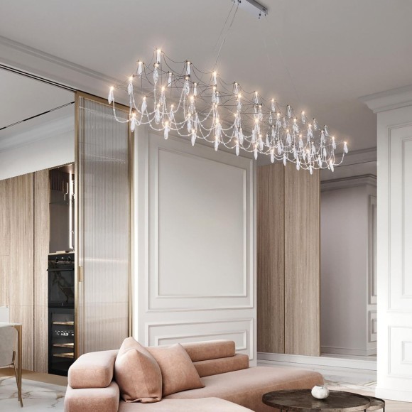 Подвесная люстра с пультом управления Modelux ML.5603.2000P CH