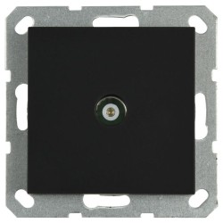 Розетка TV Jasmart оконечная с накладкой черный матовый (soft touch) G6001PB