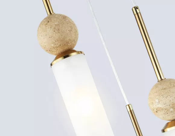 Подвесной светильник Ambrella Light High Light Modern LH53257, Латунь, Белый, Металл, крупный план Подвесной светильник Ambrella Light High Light Modern LH53257, Латунь, Белый, Металл, крупный план