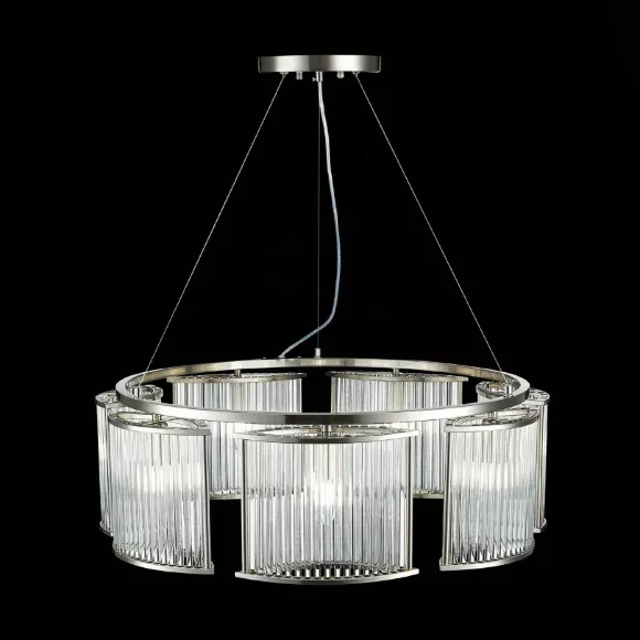 Подвесная люстра ST Luce Velletri SL1627.103.07, Хром, Прозрачный, Металл, декоративные элементы крупным планом Подвесная люстра ST Luce Velletri SL1627.103.07, Хром, Прозрачный, Металл, декоративные элементы крупным планом