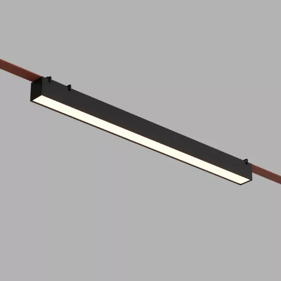 Трековый однофазный светильник Denkirs Belty linear DK5676-BK